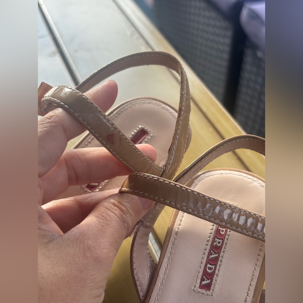 PRADA Tan Sandals, Size: 36 1/2 - Picture 10 of 17